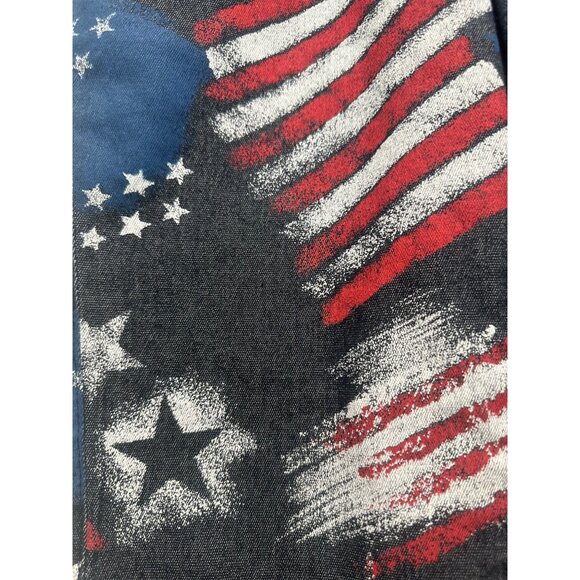 Milio USA Flag Painted Print Flare Pants Women XS 2 Vintage Retro Patriotic Boho - Picture 5 of 12